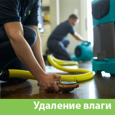 Удаление влаги после потопа в Чехове